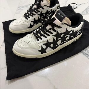 AMIRI Black and White High-Top Sneakers